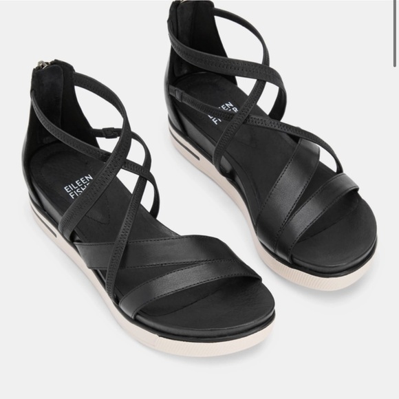 Eileen Fisher Shoes - Eileen Fisher Skip Washed Leather Sneaker Sandal